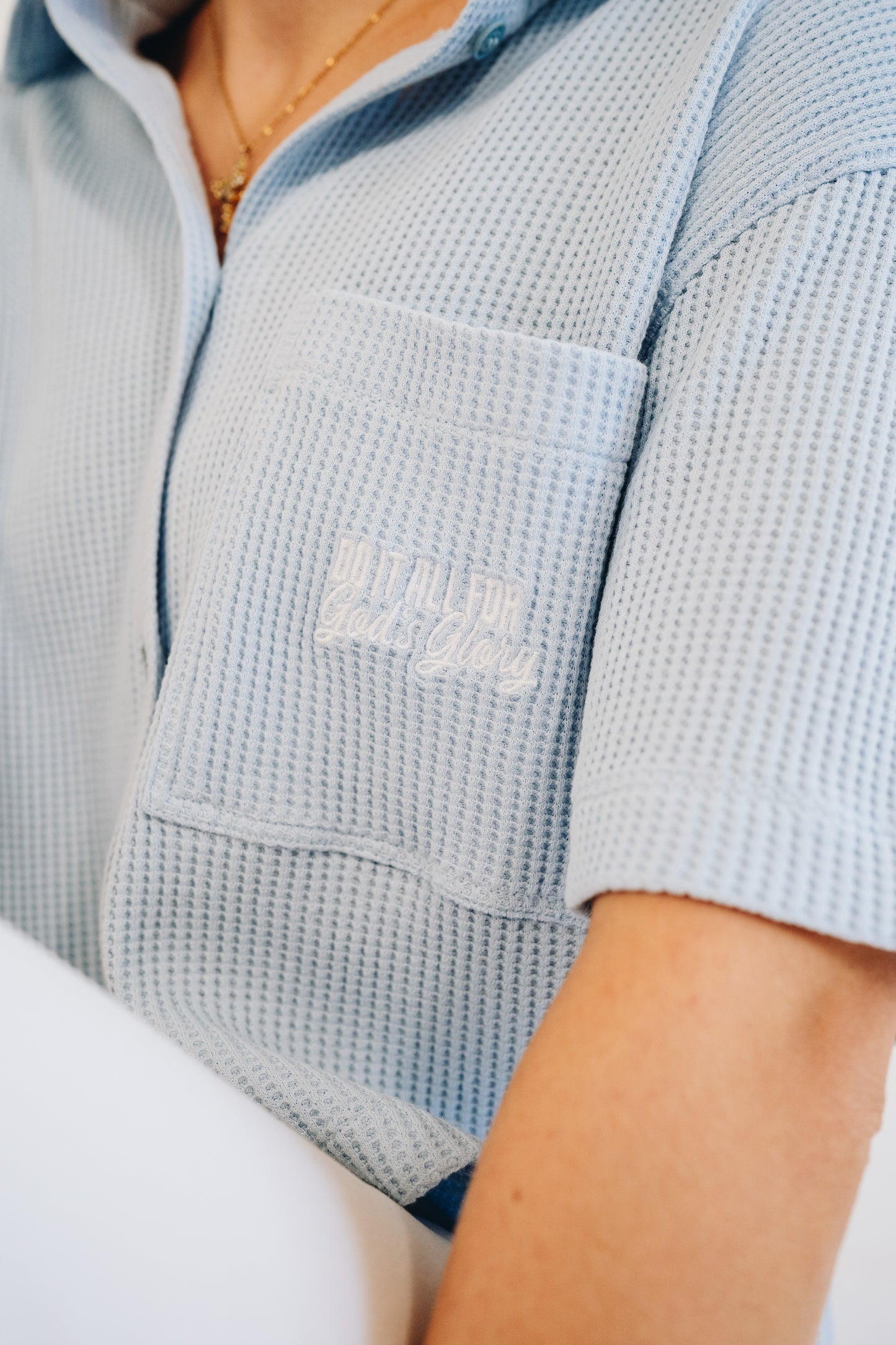 For God's Glory - Waffle Bluse