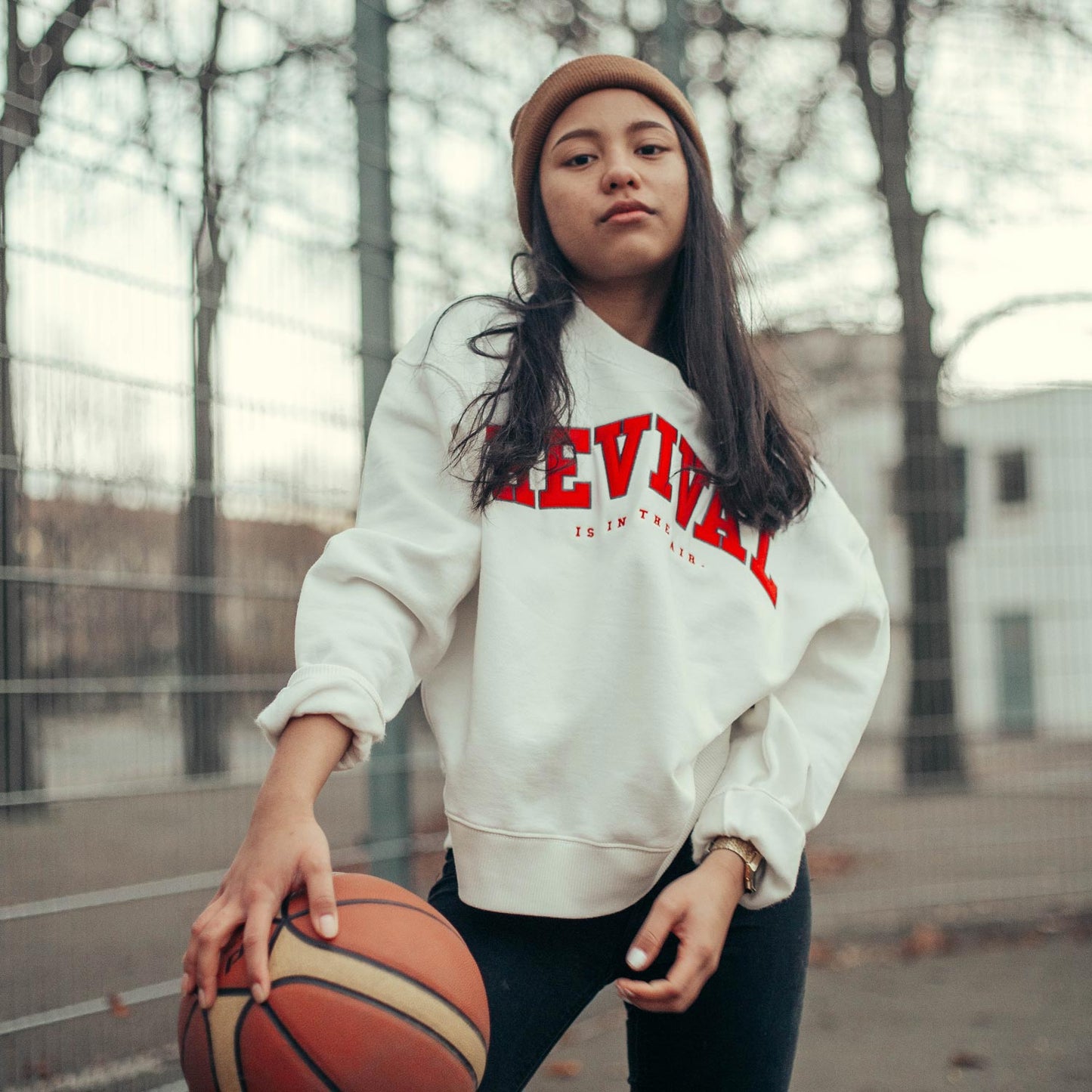 Good-Natured Revival- Frauen Sweater weiß