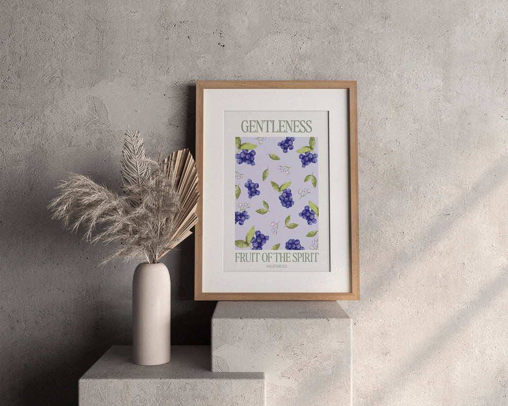 Poster Gentleness aus der Fruit of the Spirit Reihe von Good-Natured an der Wand