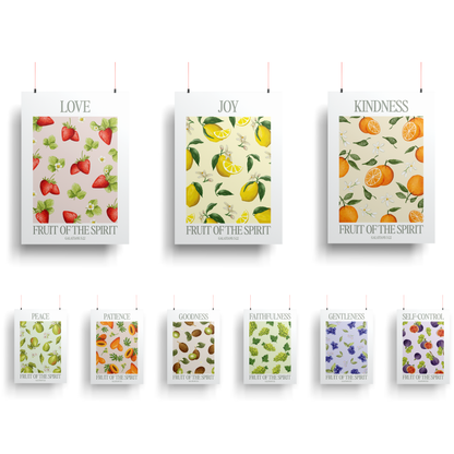 3er Bundle der Fruit of the Spirit Poster von Good-Natured – Übersicht der Motive