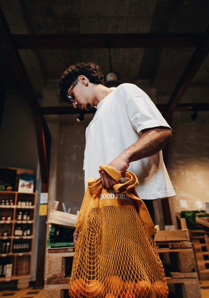 Mesh Bag aus Bio-Baumwolle mit offenem Netzdesign von Good-Natured