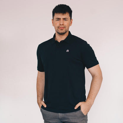 Good-Natured Alpha&Omega-Poloshirt schwarz