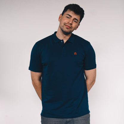 Good-Natured Alpha&Omega-Poloshirt Navy Blue