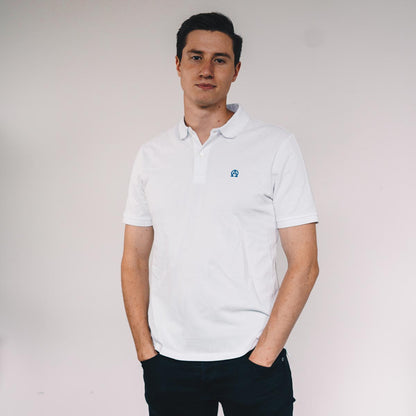 Good-Natured Alpha&Omega-Poloshirt weiß