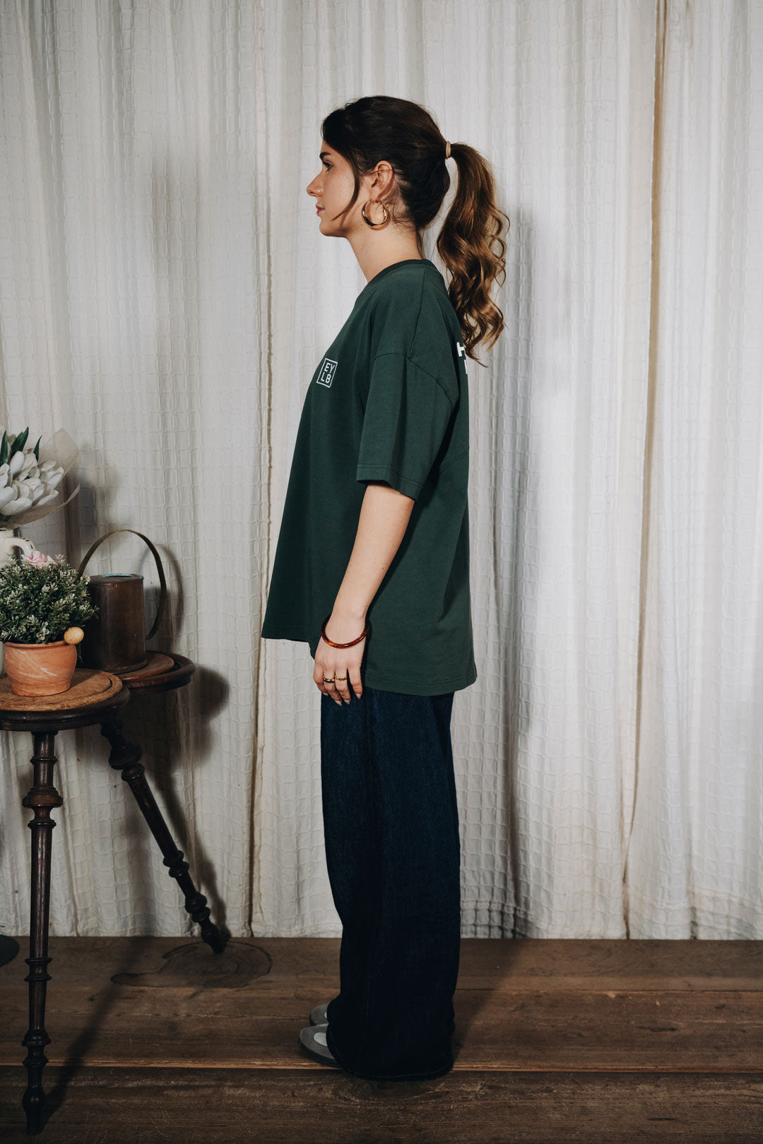 Easy Yoke T-Shirt Green