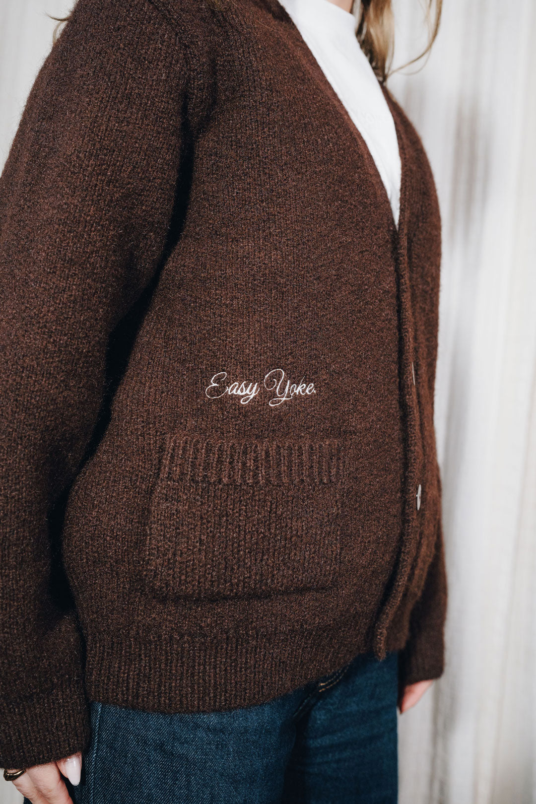 Easy Yoke Knitwear Cardigan