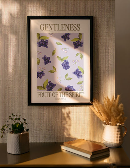 Fruit of the Spirit Poster Gentleness (Sanftmut) im Interieur von Good-Natured