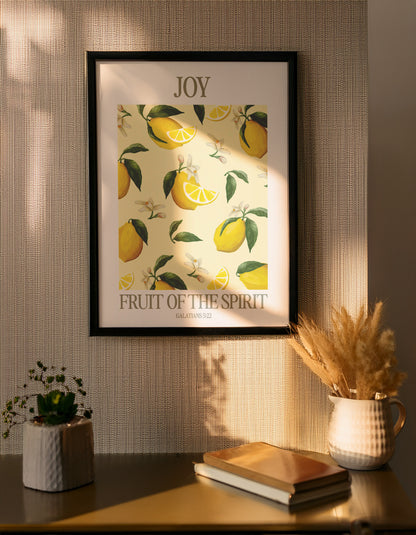 Fruit of the Spirit Poster Joy (Freude) im Interieur von Good-Natured