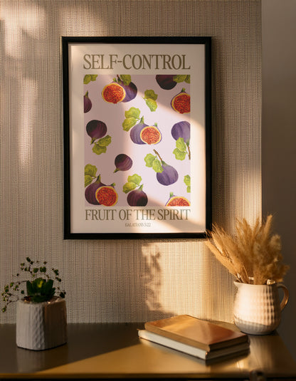 Fruit of the Spirit Poster Self-Control (Selbstbeherrschung) im Interieur von Good-Natured
