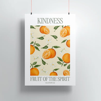 Fruit of the Spirit Poster Kindness (Freundlichkeit) in A3 von Good-Natured