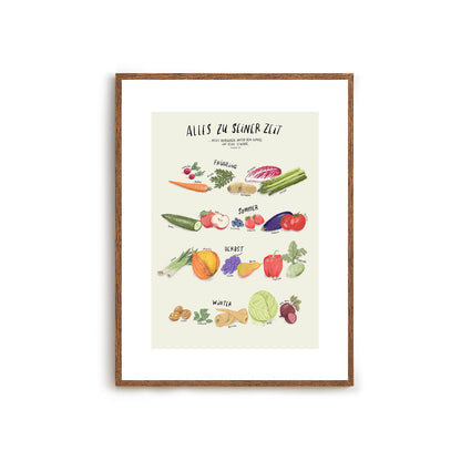 Good-Natured Saisonkalender-Poster A4
