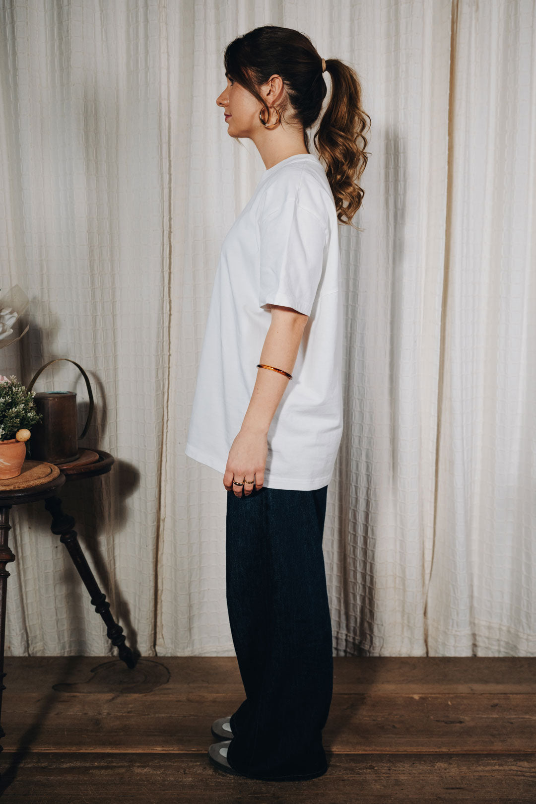 Easy Yoke T-Shirt White