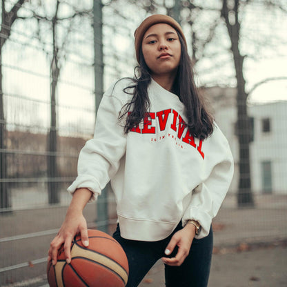 Good-Natured Revival- Frauen Sweater weiß