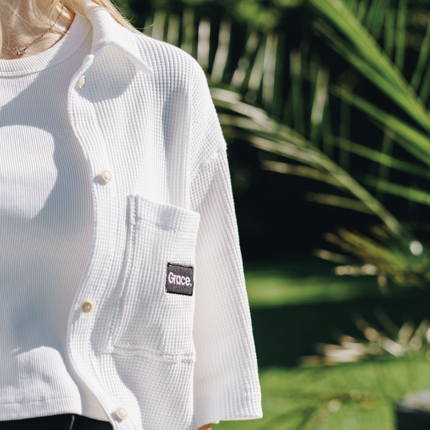 Grace - Waffle Bluse