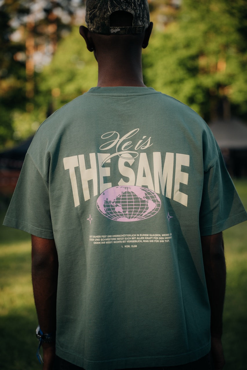 He is the Same Boxy T-Shirt christliches T-Shirt sage fair produziert Bio-Baumwolle Good-Natured