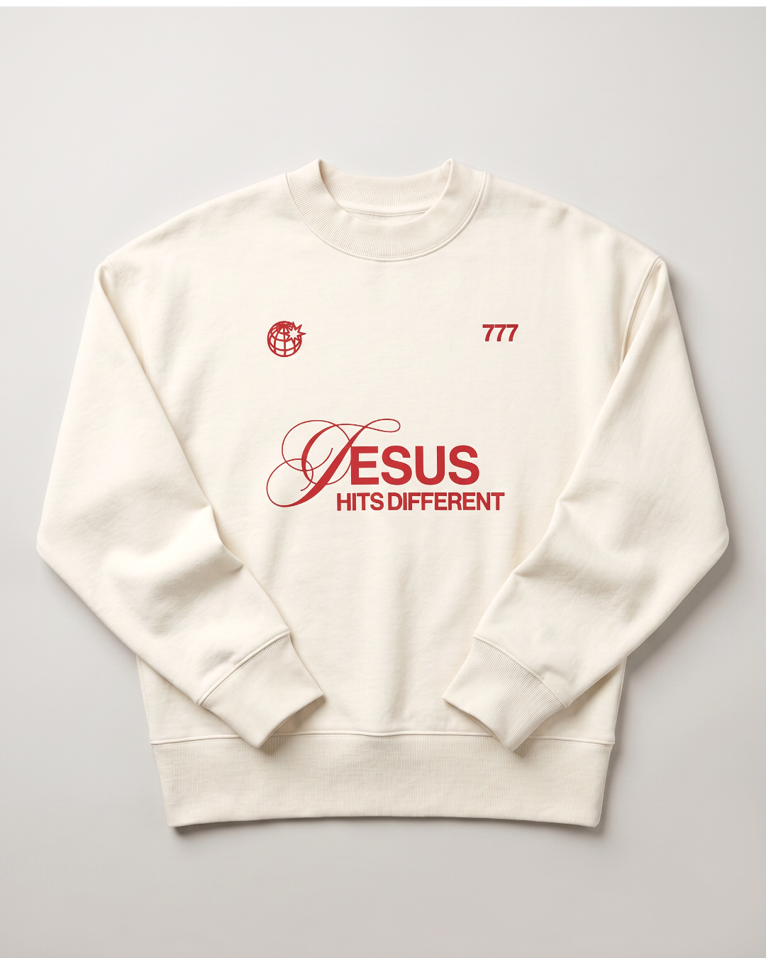 Jesus hits different Sweater christlicher Sweater fair nachhaltig Bio-Baumwolle Good-Natured