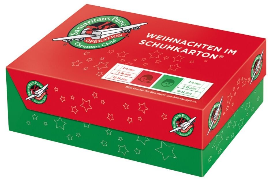 Kostenlos - Weihnachten im Schuhkarton -  Box-to-go