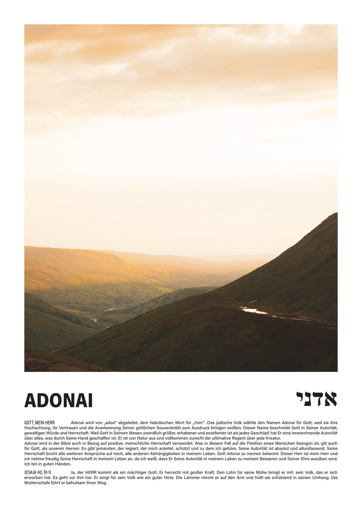 Adonai - Namen Gottes Poster