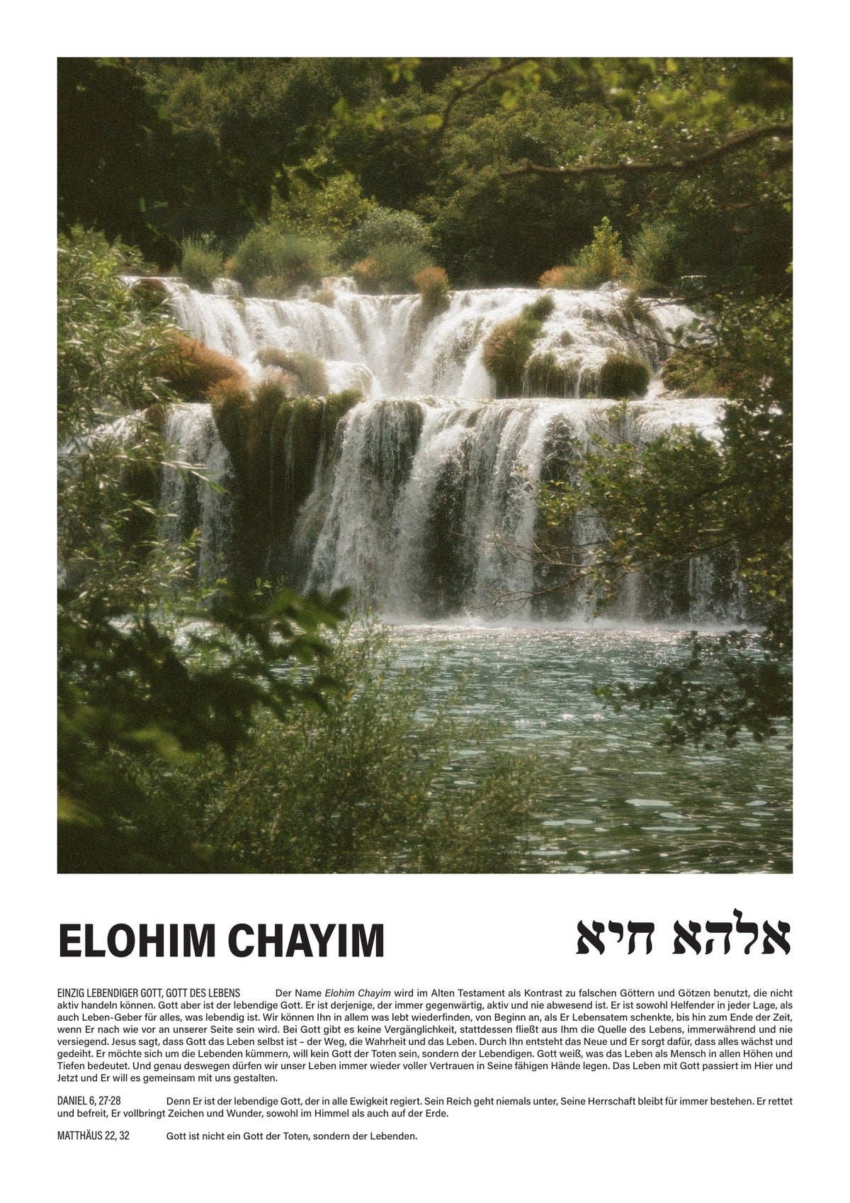 Elohim Chayim - Namen Gottes Poster
