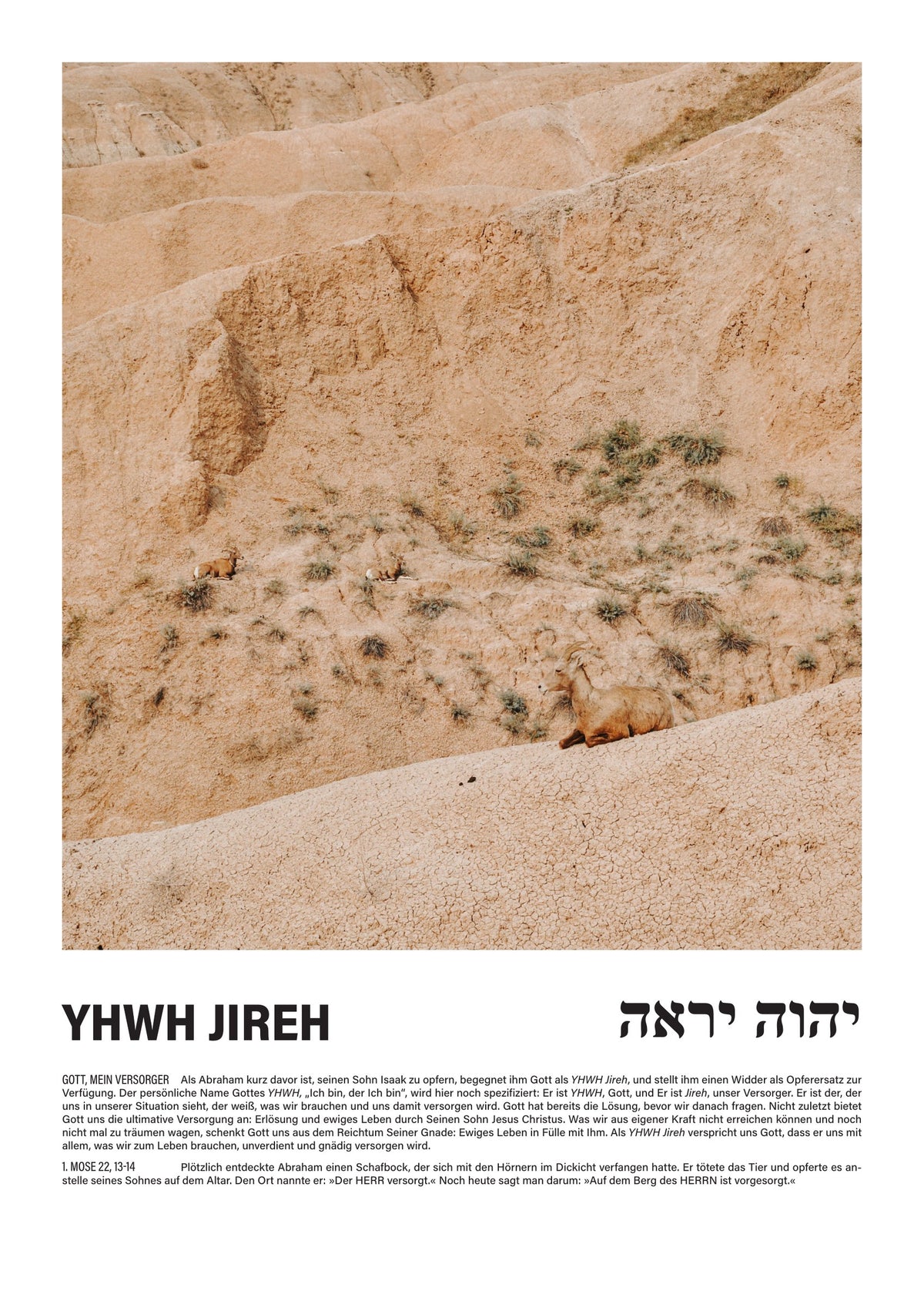 YHWH Jireh - Namen Gottes Poster