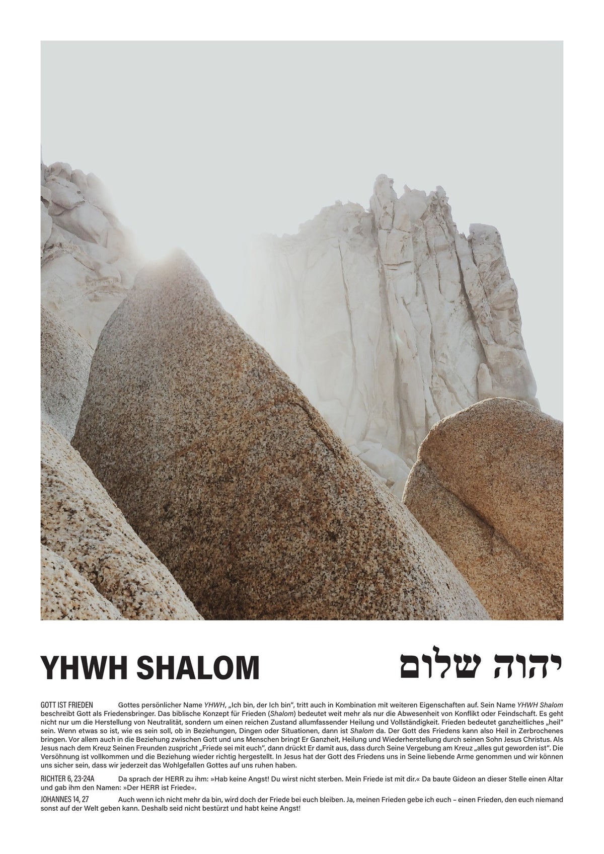 YHWH Shalom - Namen Gottes Poster
