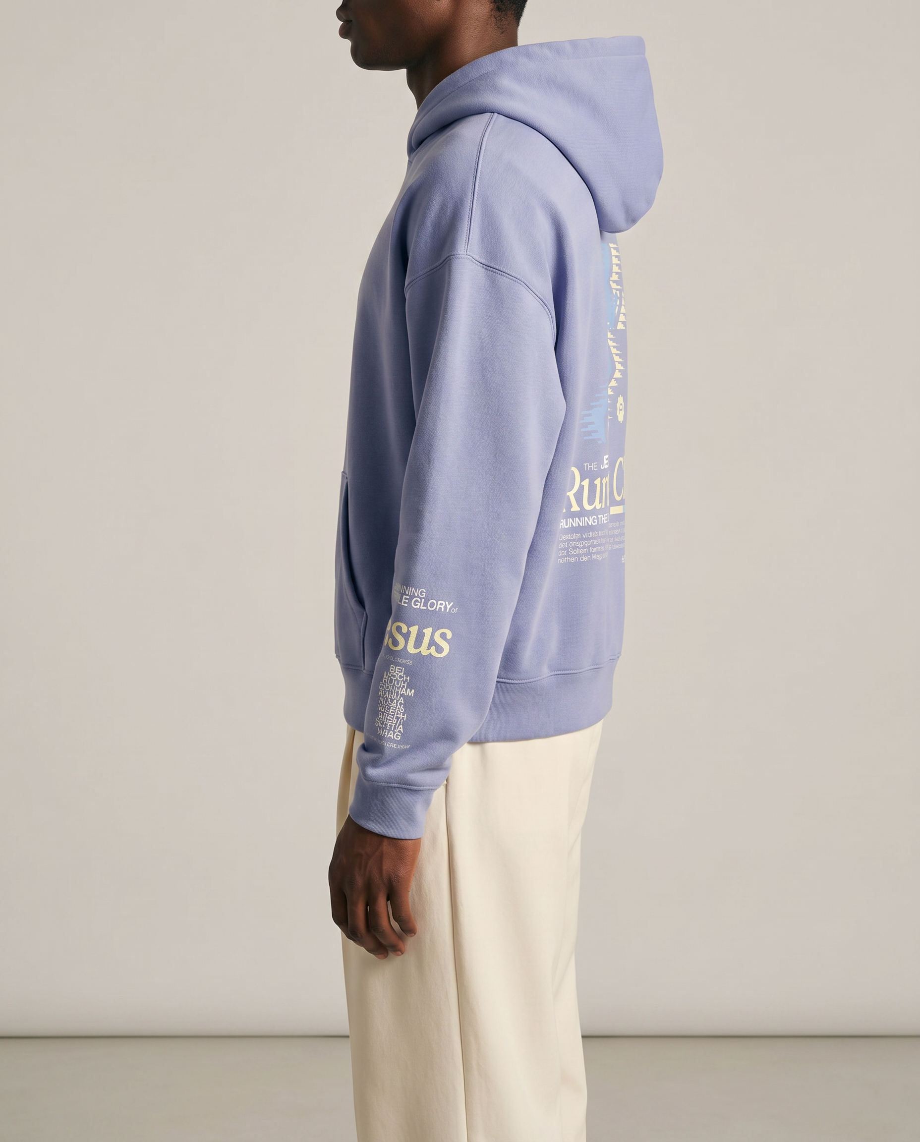 Jesus Running Club Hoodie christliche Kleidung Oversized Fit Bio-Baumwolle GOTS Good-Natured