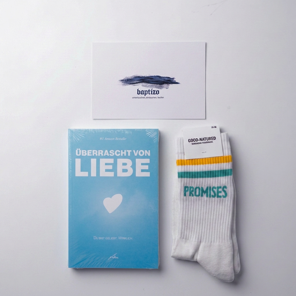 Taufgeschenk Bundle – Socken, Buch & Taufkarte