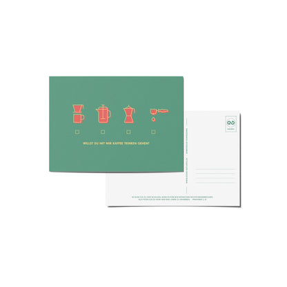 Kaffee trinken - Postkarte - Good-Natured